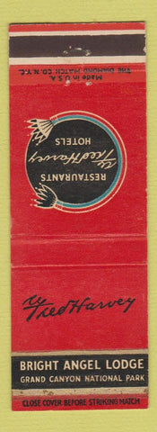 Matchbook Cover - Fred Harvey Bright Angel Lodge Grand Canyon AZ