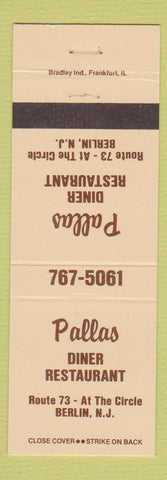 Matchbook Cover - Pallas Diner Restaurant Berlin NJ