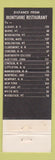 Matchbook Cover - Montshire Restaurant West Lebanon NH
