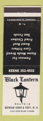 Matchbook Cover - Black Langern Keene Troy NH