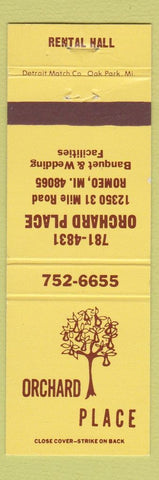 Matchbook Cover - Orchard Place Romeo MI