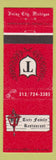 Matchbook Cover - Tietz Family Restaurant Imlay City MI