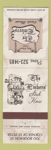 Matchbook Cover - Embers Steak House New Orleans LA