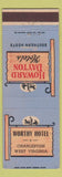 Matchbook Cover - Howard Dayton Hotels Worthy Hotel Charleston WV