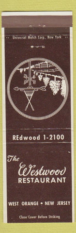 Matchbook Cover - Westwood Restaurant West Orange NJ