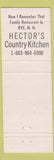 Matchbook Cover - Hector's Kitchen Rye NH