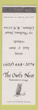 Matchbook Cover - Owl's Nest Restaurant Lebanon NH