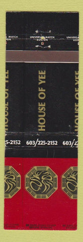 Matchbook Cover - House of Yee Concord NH WEAR MISCUT