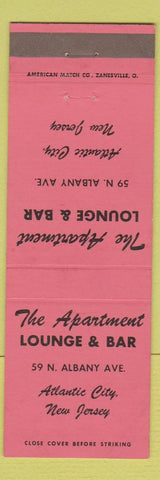 Matchbook Cover - Apartment Lounge Bar Atlantic City NJ