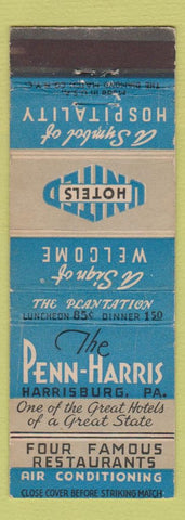 Matchbook Cover - Penn Harris Hotel Harrisburg PA
