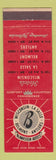 Matchbook Cover - Blackstein Hotels Wisconsin WI