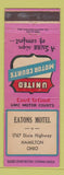 Matchbook Cover - Eatons Motel Hamilton OH