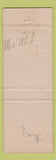 Matchbook Cover - Boone Hotels Manhattan KS Vinita OK Casper WY