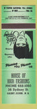 Matchbook Cover - House of Hair Salon Saint John NB green girlie