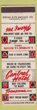 Matchbook Cover - Central Hotel Transcona MB low phone #
