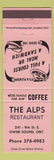 Matchbook Cover - Alps Restaurant Owen Sound ON