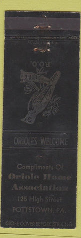 Matchbook Cover - Fraternal Order of Orioles Nest Pottstown PA WEAR