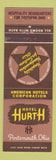 Matchbook Cover - Hotel Hurth Portsmouth OH