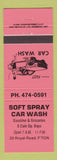 Matchbook Cover - Soft Spray Car Wash girlie Canada RED