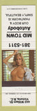 Matchbook Cover - Mid Town Auto Body Victoria BC nude pinup #4