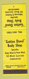 Matchbook Cover - Gaetan Duval Body Shop Templeton Gatineau? QC YELLOW
