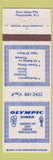 Matchbook Cover - Olympic Diner Greek Pleasantville NJ