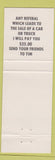 Matchbook Cover - Tim Kardeen Ed Shults Chevrolet Jamestown NY PINK