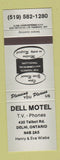 Matchbook Cover - Dell Motel Delhi ON GREY