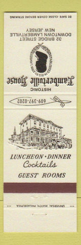 Matchbook Cover - Lambertville House NJ