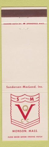 Matchbook Cover - Sanderson MacLeod Counry Club Monson MA