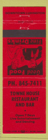 Matchbook Cover - Towne House Restaurant Bar Ludington MI