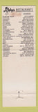 Matchbook Cover - Alphy's Restaurants CA CHAIN Girlie