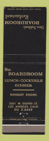 Matchbook Cover - Boardroom Restaurant Los Angeles CA