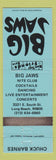 Matchbook Cover - Big Jaws Night Club Long Beach CA