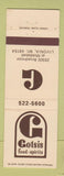 Matchbook Cover - Gotsis Restaurant Livonia MI