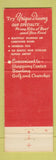 Matchbook Cover - Columbia Terrace Motor inn North Olmsted OH