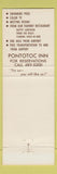 Matchbook Cover - Pontotoc Inn MS