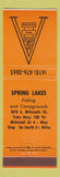 Matchbook Cover - Spring Lake Camp Grounds Millstadt IL