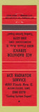 Matchbook Cover - Ace Radiator Service Agincourt ON RED