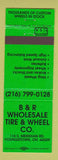 Matchbook Cover - B&R Wholesale Tire Youngstown OH GREEN