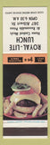 Matchbook Cover - Royal Lite Lunch