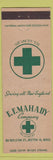 Matchbook Cover - EF Mahady Company Boston MA
