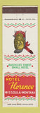 Matchbook Cover - Hotel Florence Missoula MT Indian