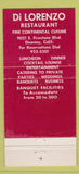 Matchbook Cover - Di Lorenzo Restaurant Downey CA WEAR 30 Strike