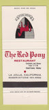 Matchbook Cover - Red Pony Restaurant La Jolla CA 30 Strike