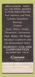 Matchbook Cover - KC GM Diesel Parts Korody Colyer Wilmington CA 30 Strike
