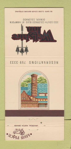 Matchbook Cover - Wellshire Inn Denver Colorado 30 Strike