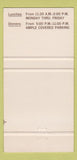 Matchbook Cover - Garcia's Mexican Restaurant Victoria BC 30 Strike