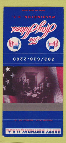 Matchbook Cover - Hay Adams Washington DC SAMPLE 30 Strike