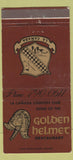 Matchbook Cover - Golden Helmet Restaurant La Canada CA 30 Strike